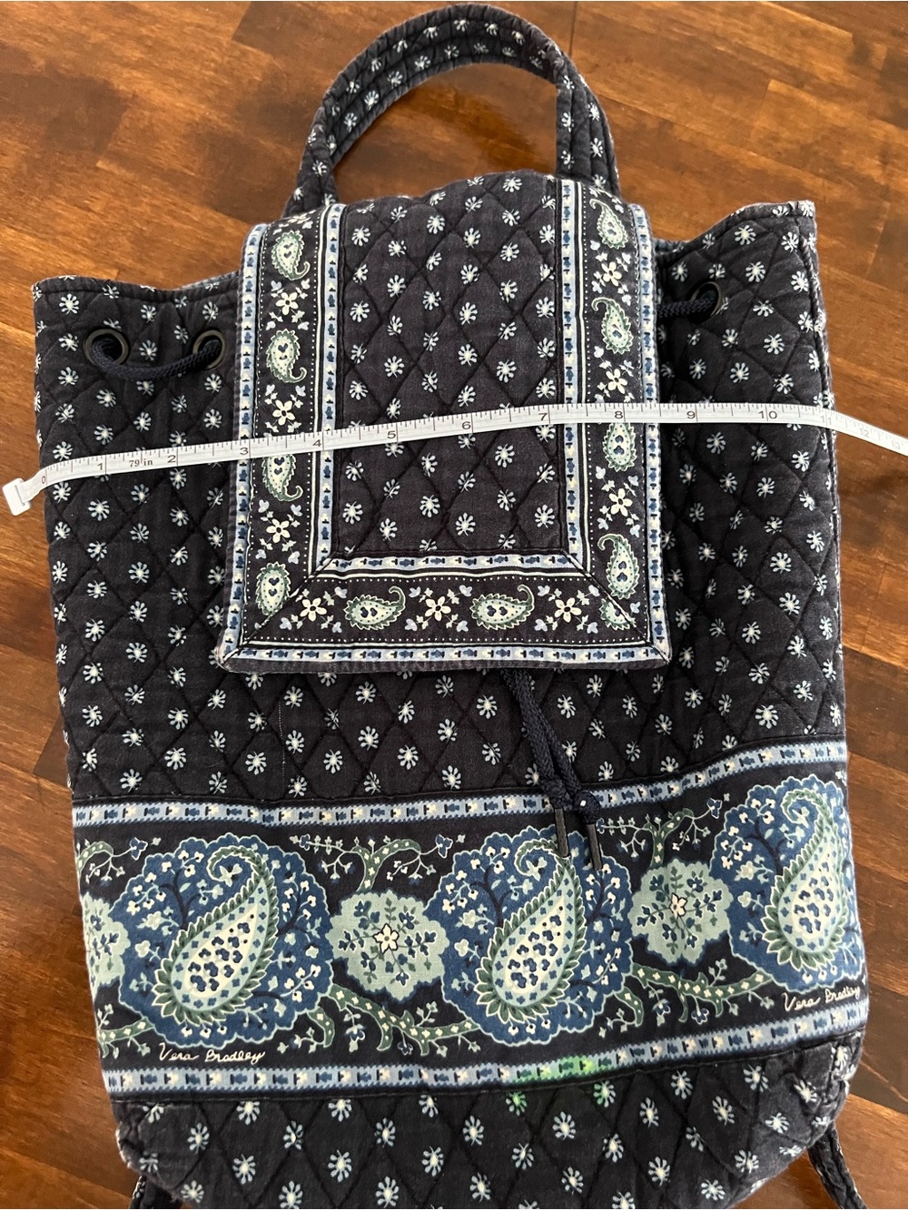 Vera Bradley Vintage Seaport Navy Crossbody Wallet Handbag & Backpack - Picture 14 of 15